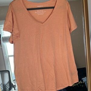 Torrid Women's Orange V-Neck Top sz 2